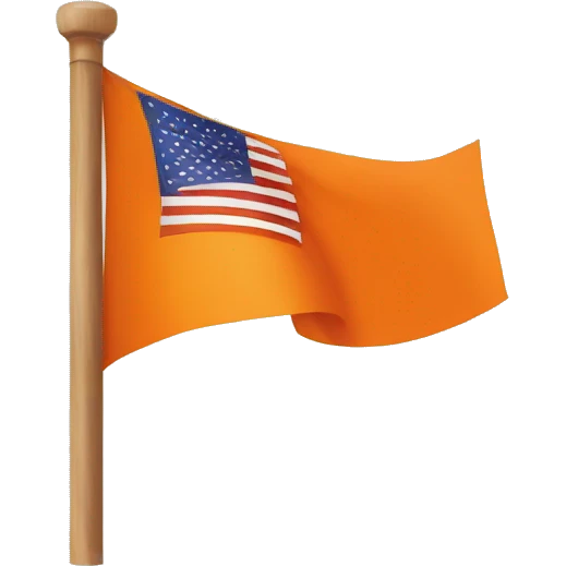 Orange flag inside Letter SRH emoji