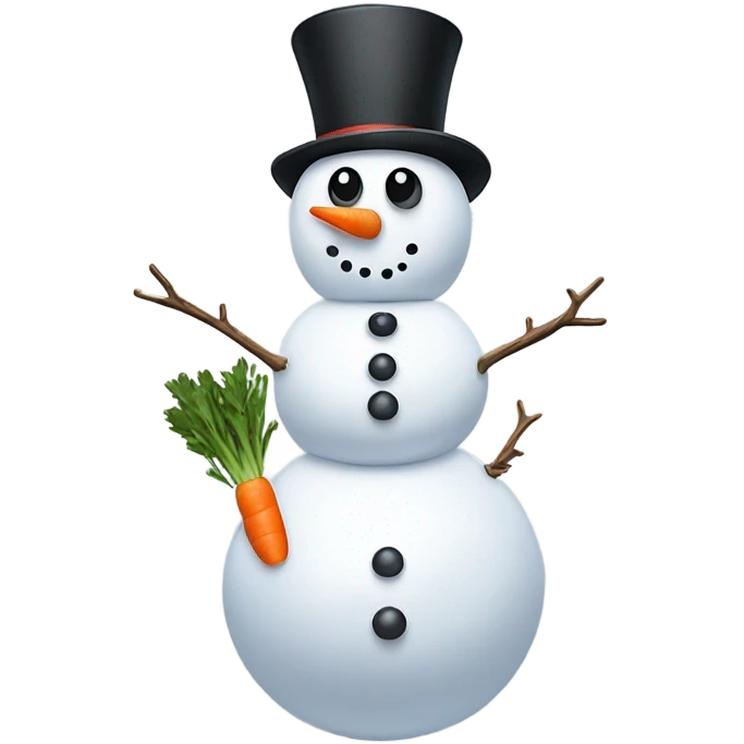 Snowman without nose emoji