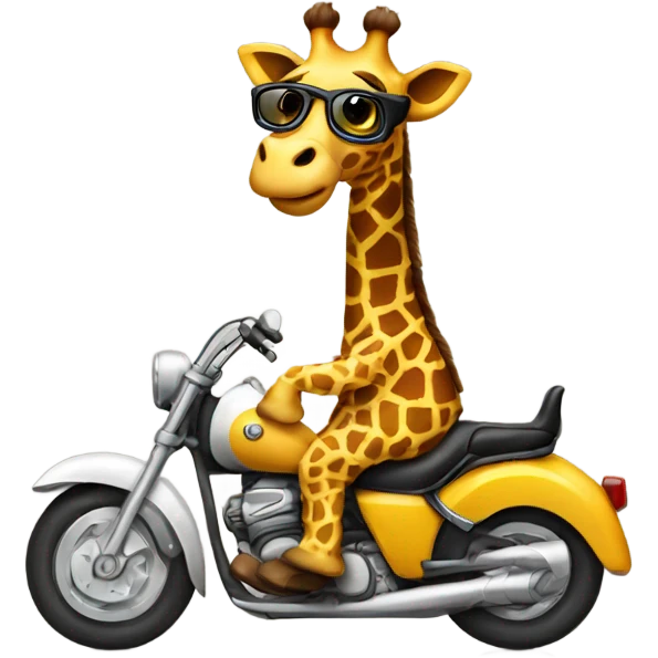 giraffe on a motorcycle emoji