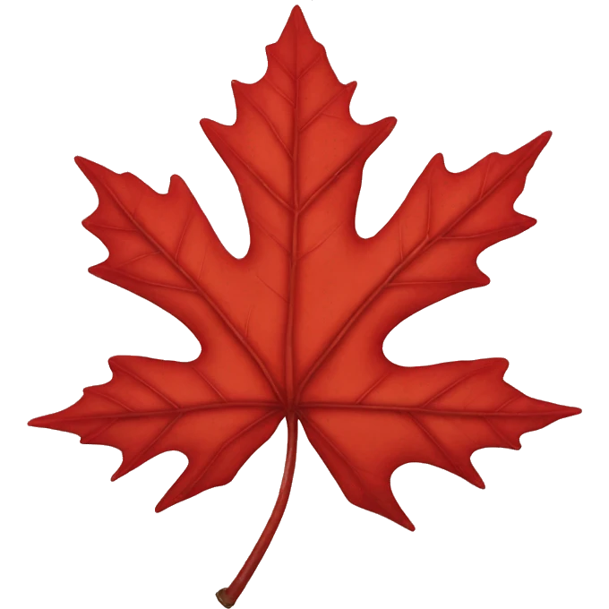 One red maple leaf emoji