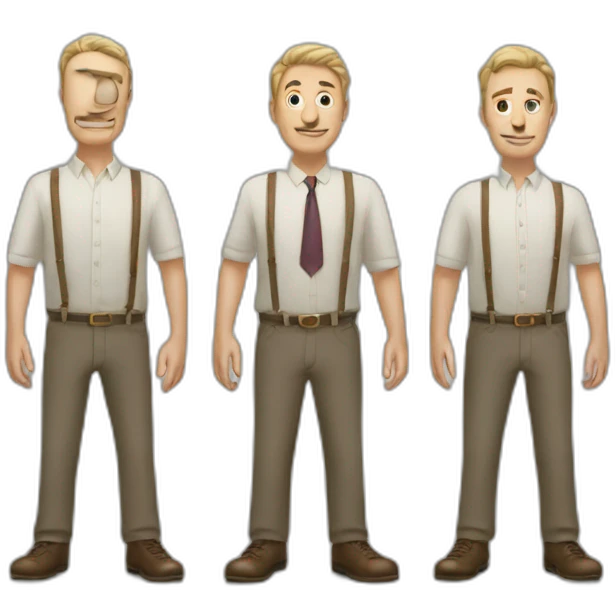 three tall men emoji