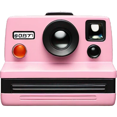 pastel pink polaroid shot emoji