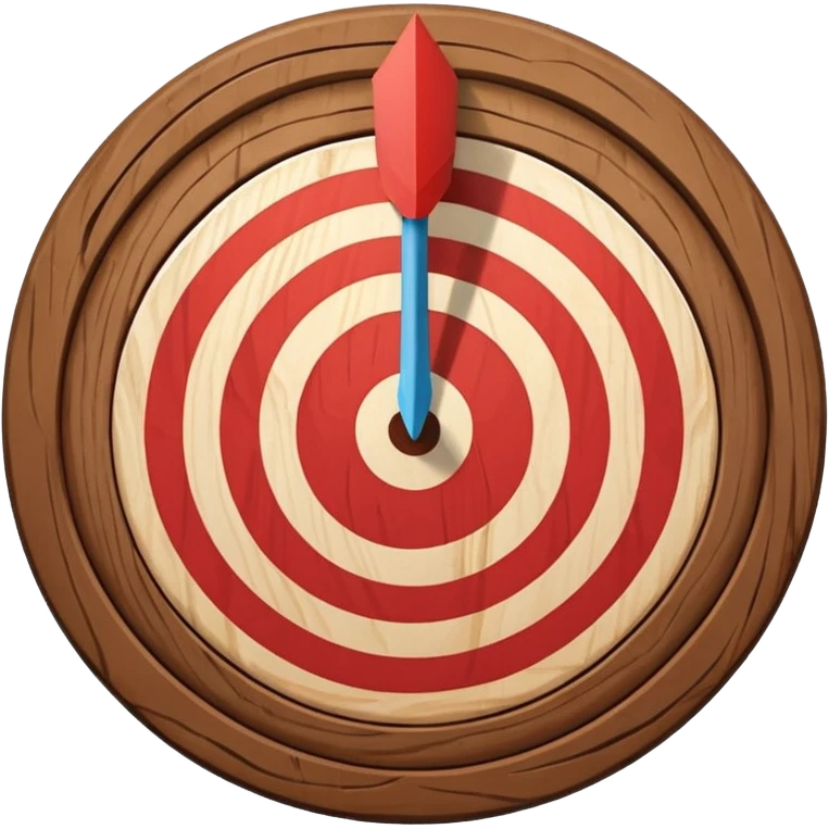 A target with an arrow in the center emoji