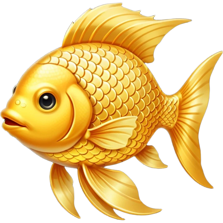 High resolution golden fish emoji