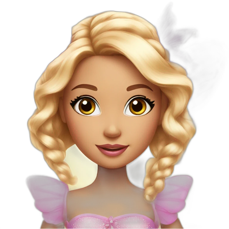 Barbie fairy princess cute girl emoji