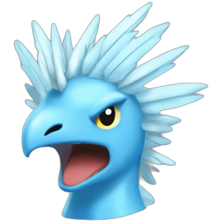 crazyfunny head hat ice Articuno pokemon pixelmon emoji
