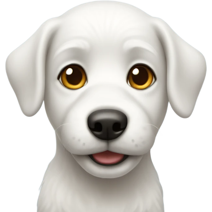 little white dog  emoji