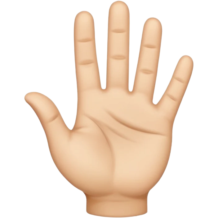 Create a emoji of an open hand but keep the thumb and little finger closed inward emoji