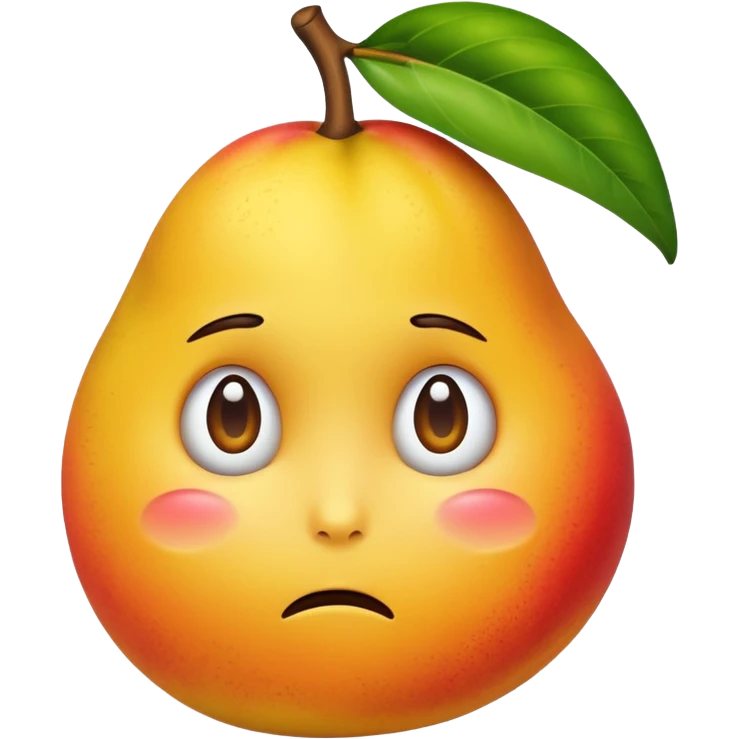 A very sad mango emoji