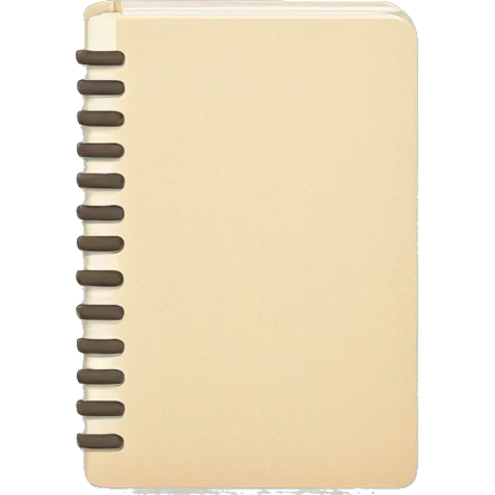 small beige notebook
 emoji