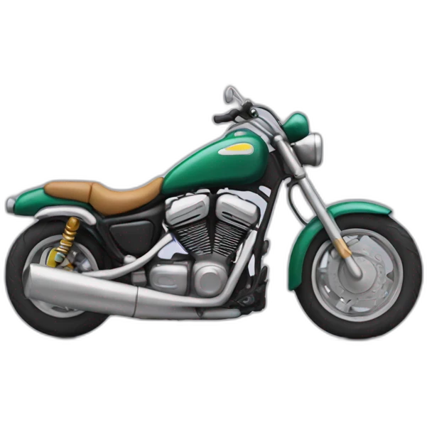 motorcycle with a face emoji