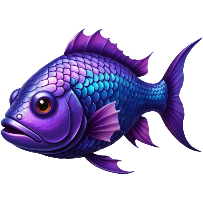 Dark purple dragon fish emoji