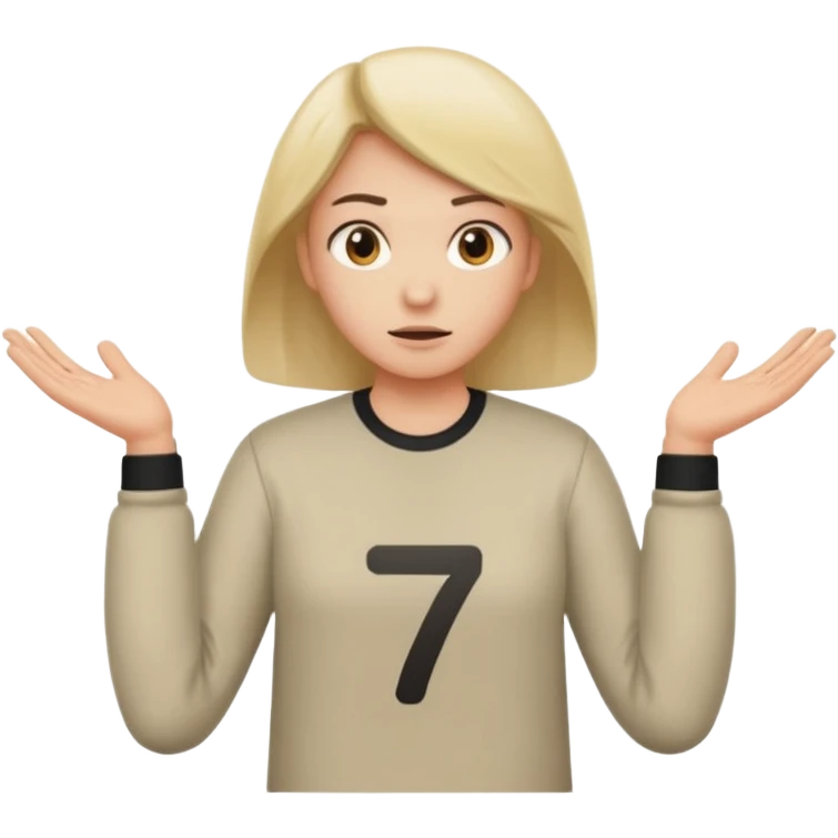 Putting the 🤷 with the sex on the left and seven on the right emoji