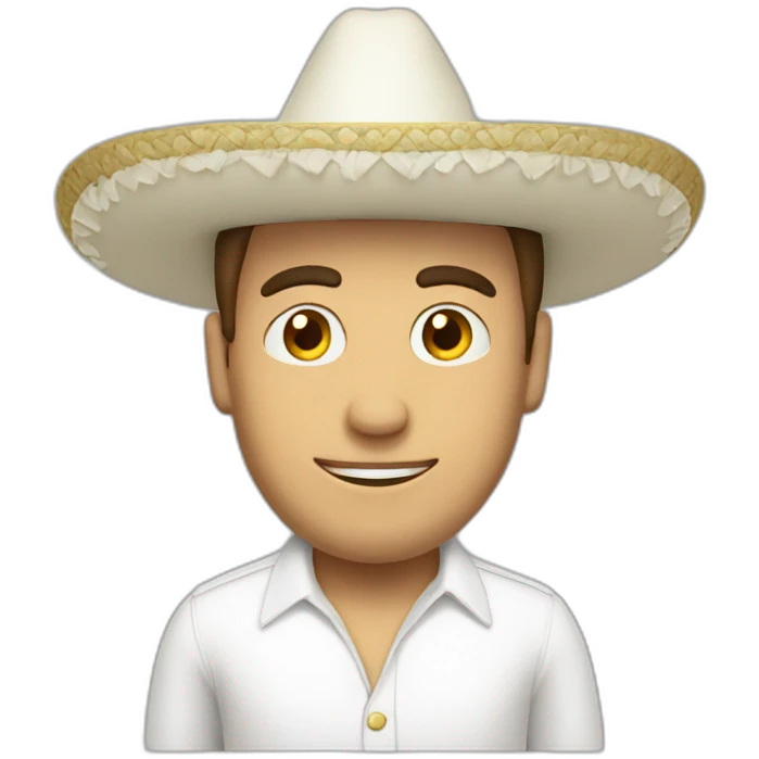 white sombrero man emoji