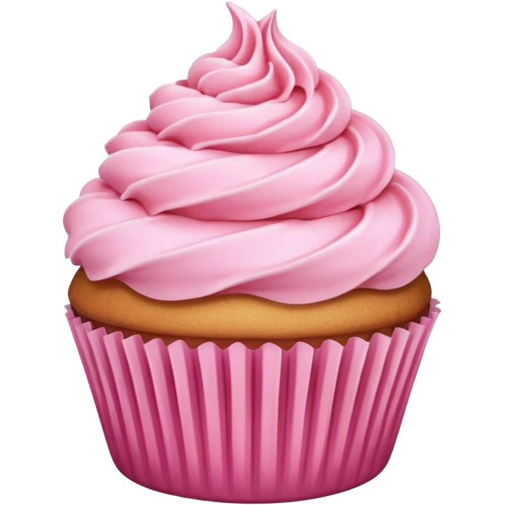 Cupcake with pink icing emoji