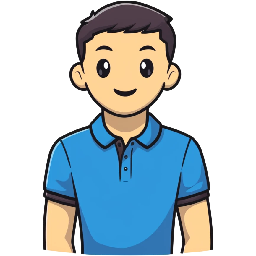 Black polo shirt with collar emoji