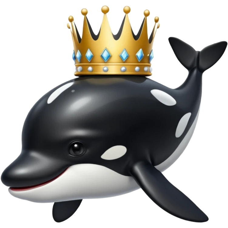 orca with a crown emoji