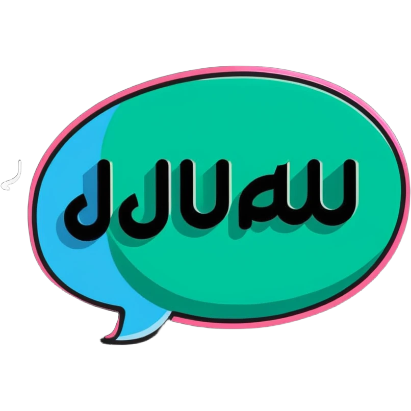 Colorful cartoon speech bubble with the name حسیب in fun decorative Arabic typography emoji