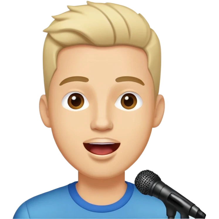 Happy Rock Pop Music Male singer in his 30s dressed with trendy style emoji