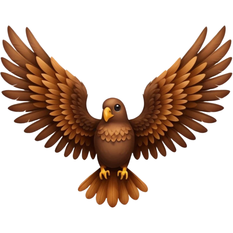 Brown colour long wings only not bird emoji