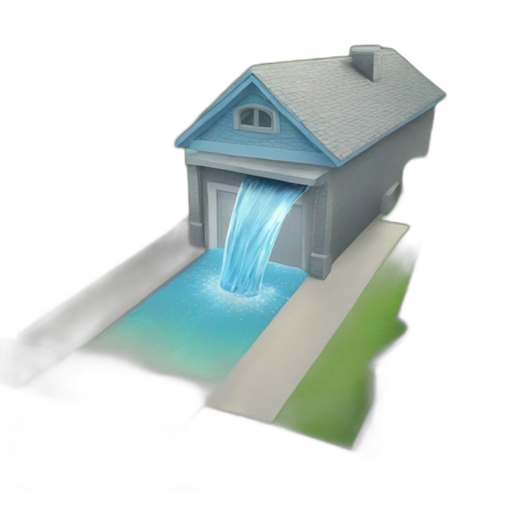 water going into the house emoji