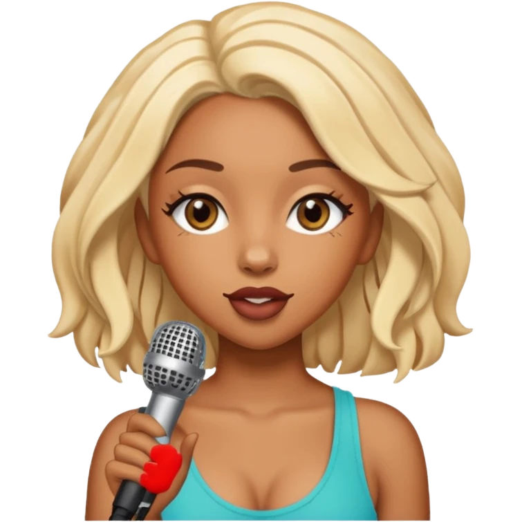 doja cat with mic emoji