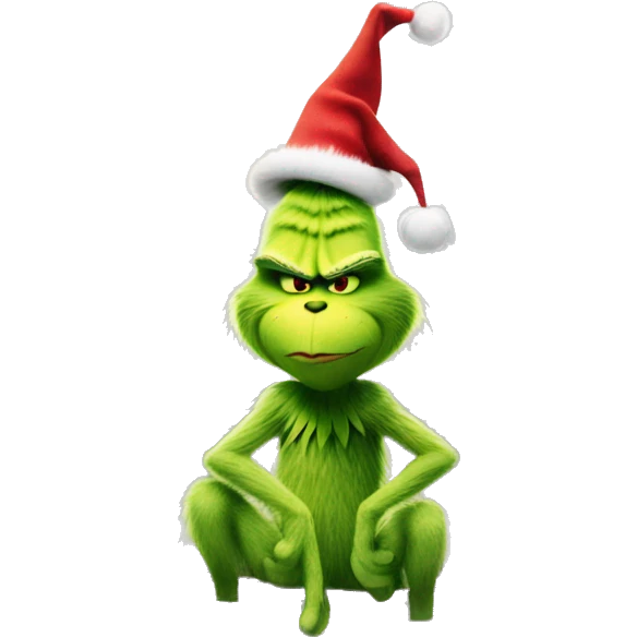 The grinch standing on top of Eiffel Tower  emoji