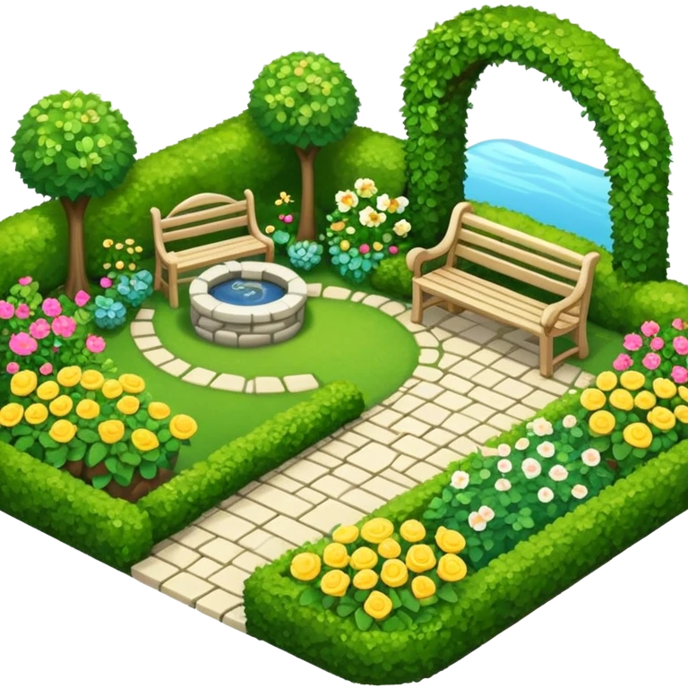 Fancy deluxe gardenscape scenery  emoji