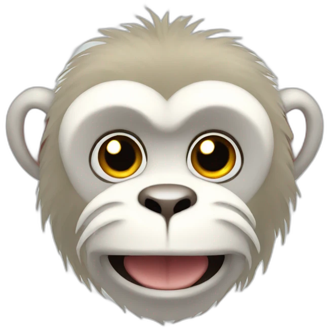 White fur monkey  emoji
