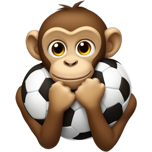 Monkey cradle football emoji