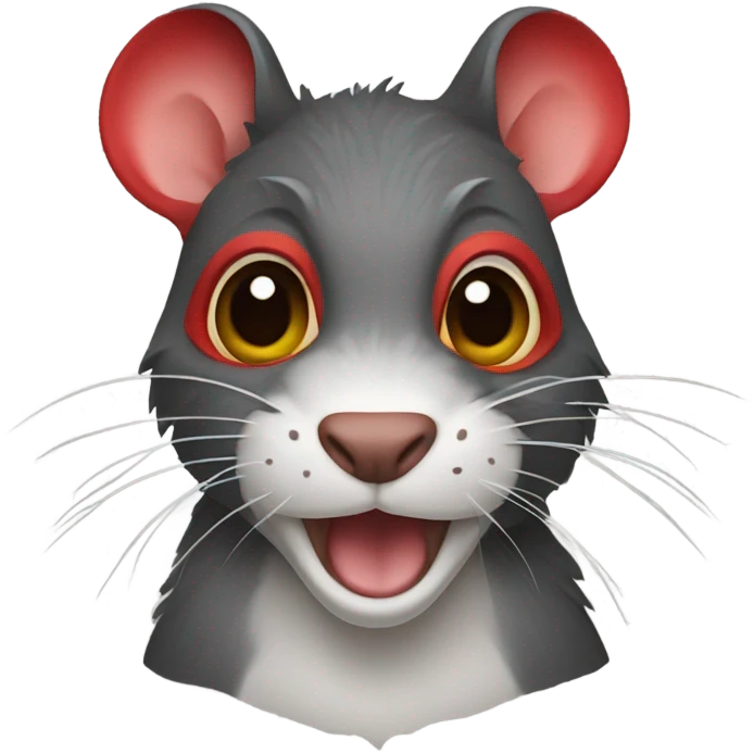 Bayou rat with red hair emoji
