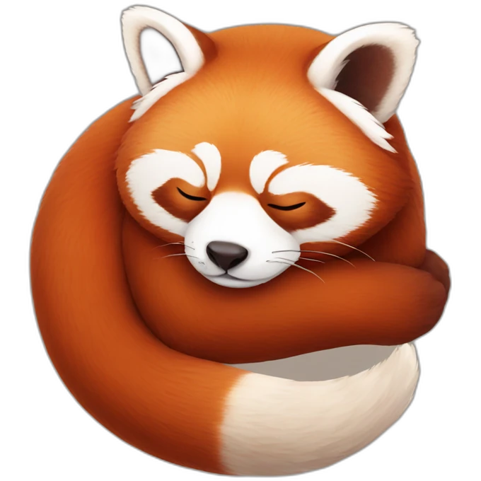 Red panda sleeping emoji