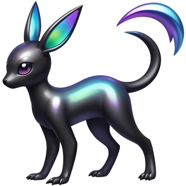 Modern Iridescent black dark fakemon emoji