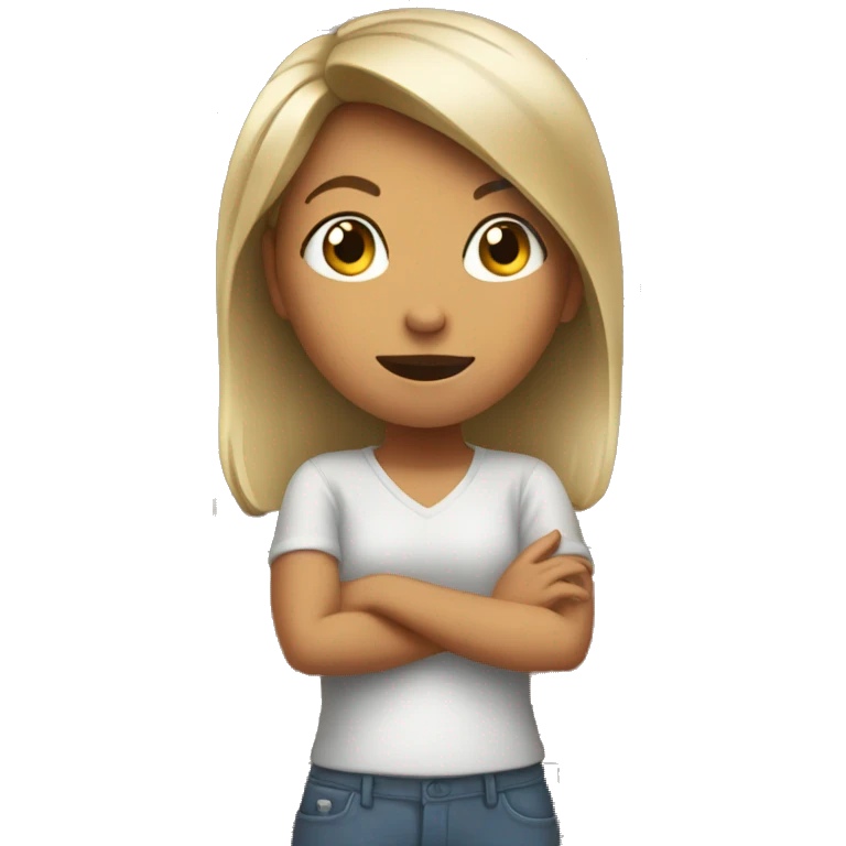 girl talking to brick wall emoji