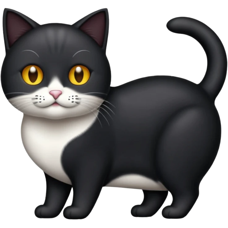 Gato negro y gato blanco emoji