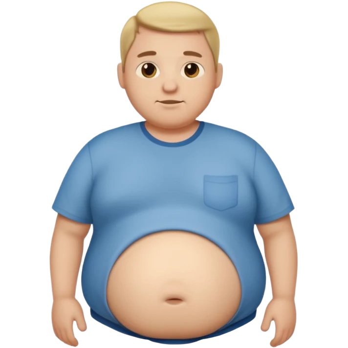 Someone who overeats. A big back emoji