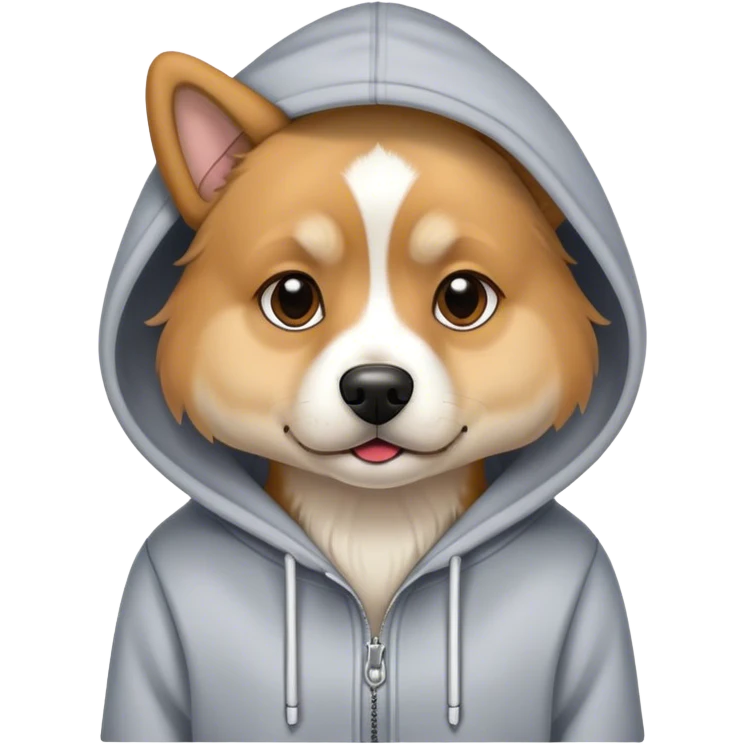 Dog wearing hoodie  emoji