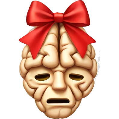 brain in a red bow emoji