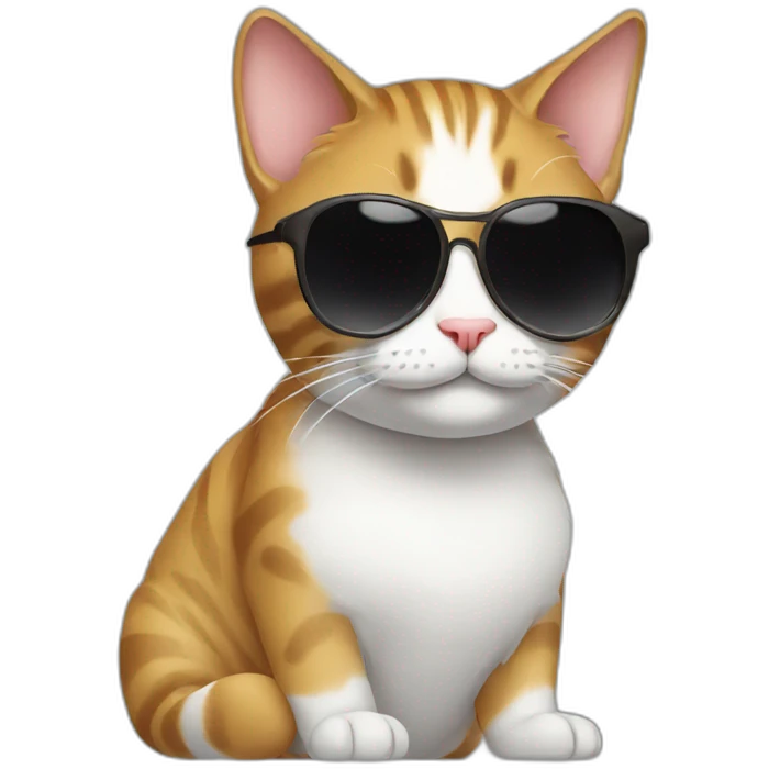 Cat with sunglasses emoji