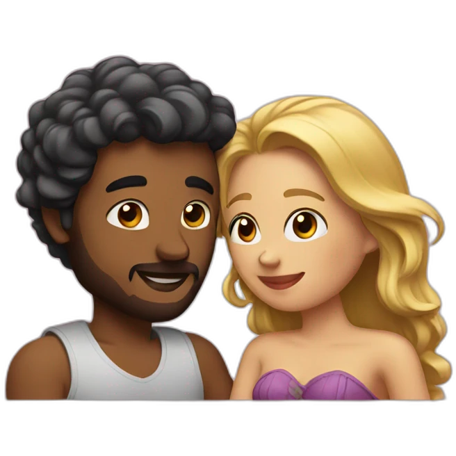 Couple doing romance emoji