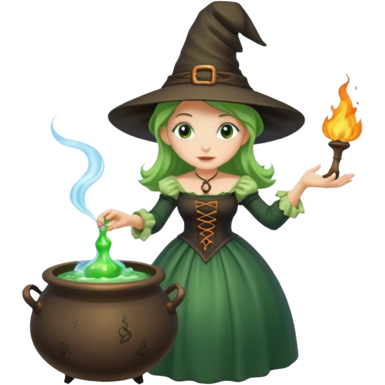 green witch cooking potion emoji