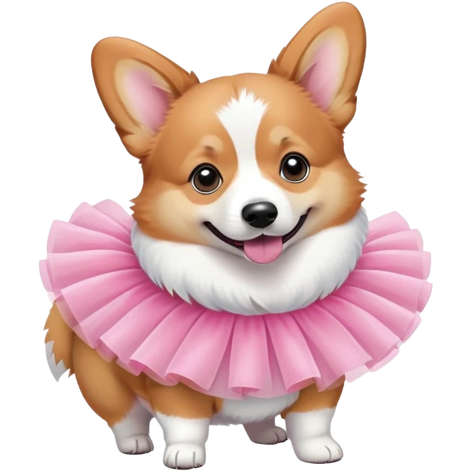 corgi with a tutu emoji