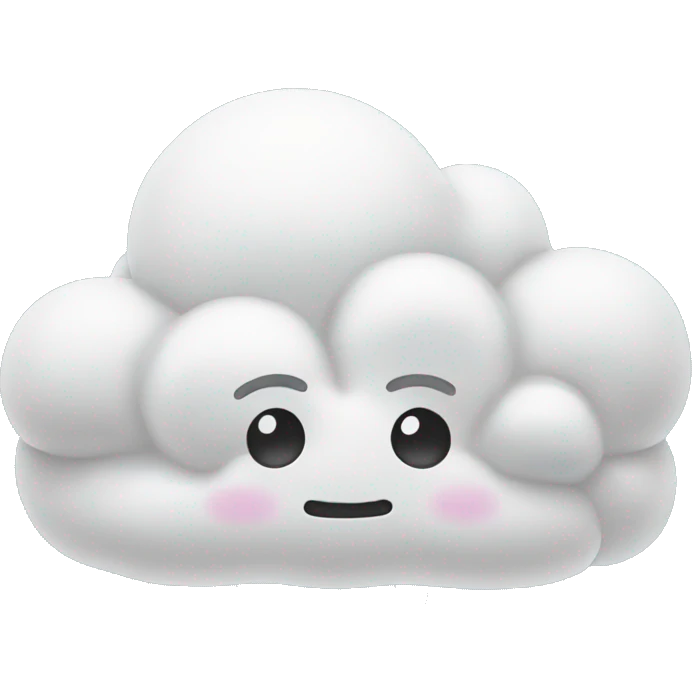 Cloud with bows hanging off of it emoji