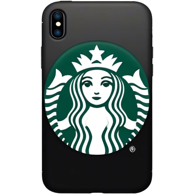 iPhone with Starbucks emoji