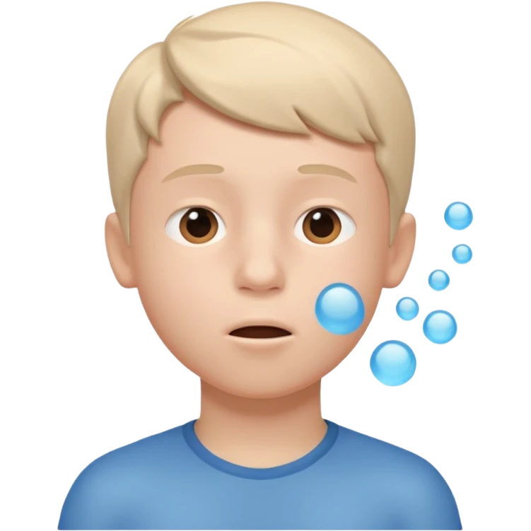 Healthy food  : Boy Breathing 3d Icon with color of D0B8FF
 emoji