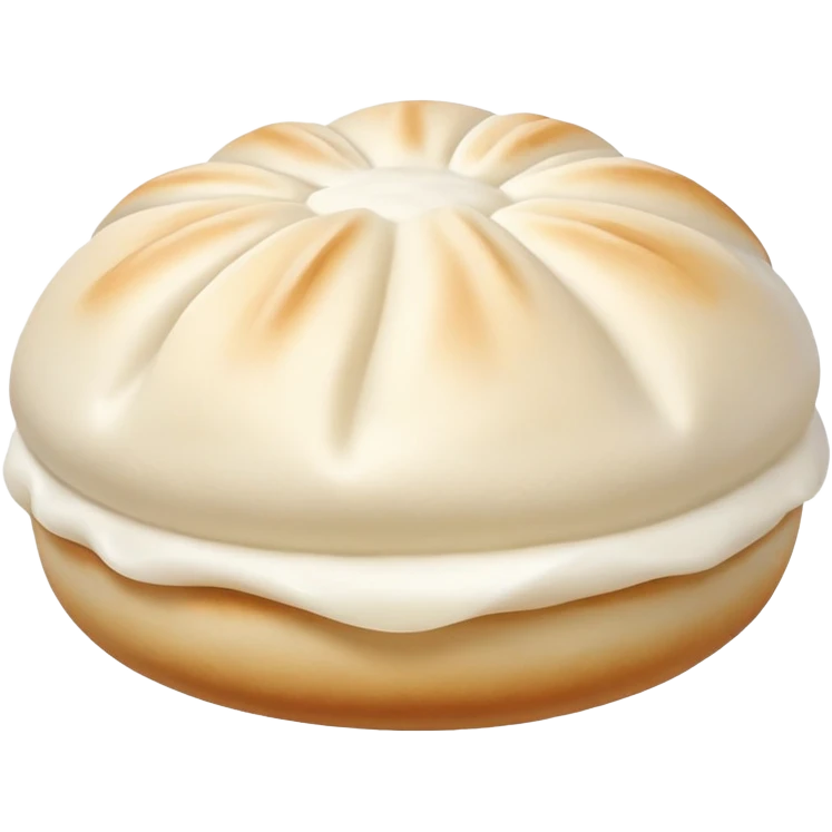 Soft colored baozi steamed bun street snack emoji