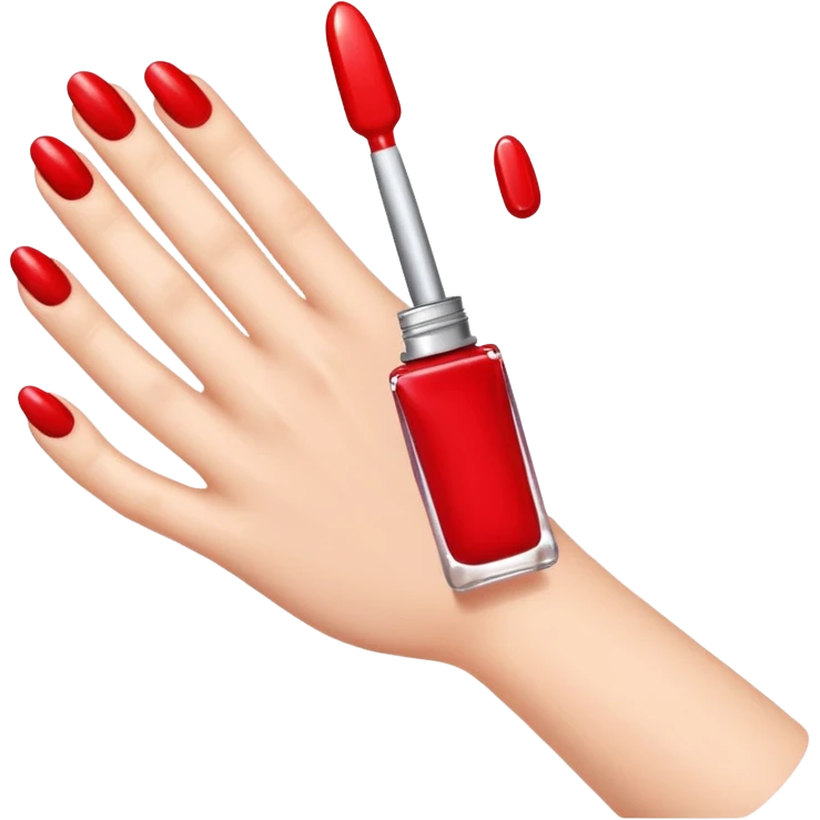 Create an emoji of a hand applying nail polish emoji