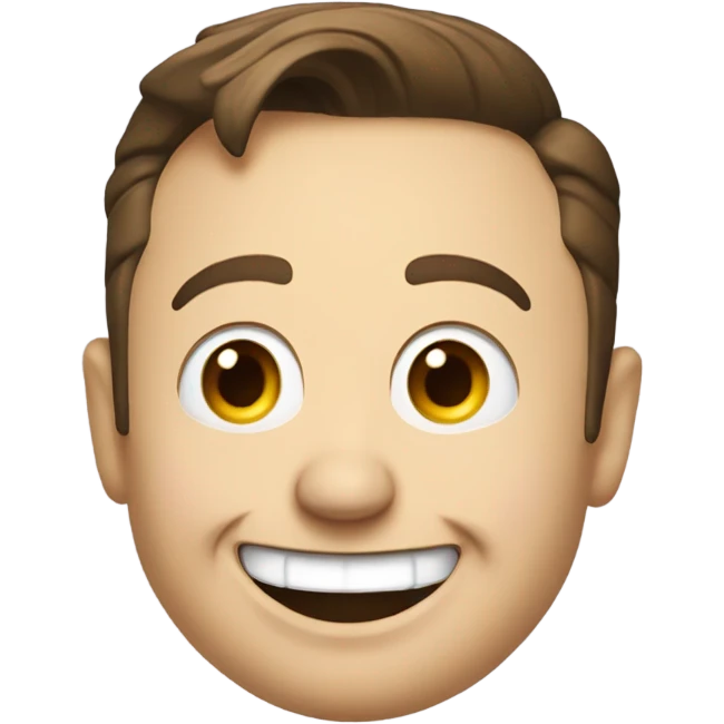 Elon Musk with a Pinocchio Nose and a maniacal laugh. emoji