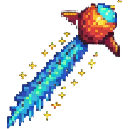 pixel art comet flying emoji