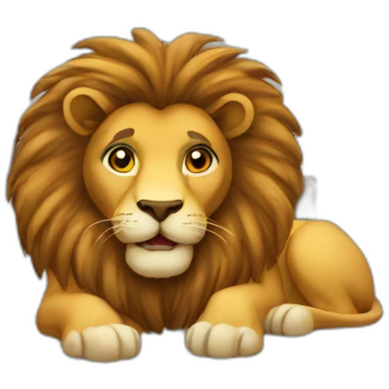Lion at the bed emoji